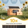 Bee Hive Deep Box Starter Kit, 100% Beeswax Coated Natural Fir Wood, Langstroth Beehive Kit with 10 Frames and Foundations, Transparent Acrylic Bee Windows for Beginners and Pro Beekeepers Image 7