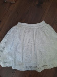 White lace skirt girls size 6-7 years