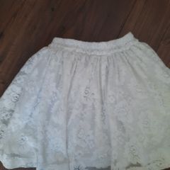 White lace skirt girls size 6-7 years