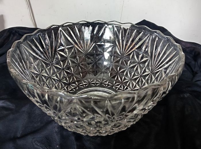 Vintage Glass Punch Bowl Set
