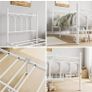 Single Metal Bed Frame 90 x x190 cm with Headboard and Footboard Image 4