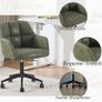 Office Chair PU Leather 360 Rotatable Height Adjustable Green Image 5