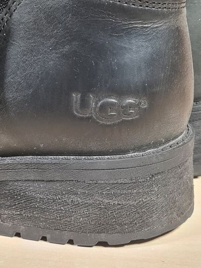 Womens Ugg Lavelle Ankle Boots Black Leather  Wool Lined Size Uk 5 Eu 38