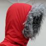 Pauls Boutique Ladies Red Padded Sleeveless Gilet Jacket with Detachable Half-Faux-Fur Hood Image 6
