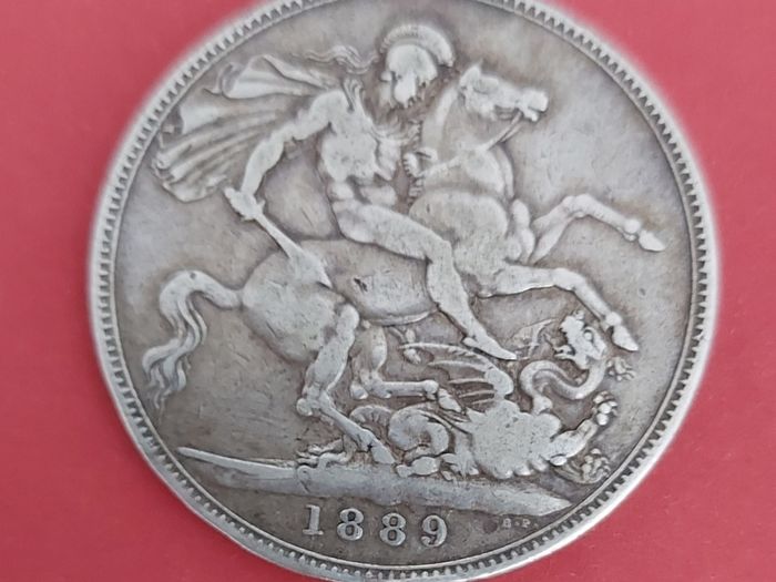 England  1889 Victoria Crown Coin Very Fine condition