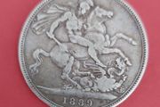 England  1889 Victoria Crown Coin Very Fine condition
