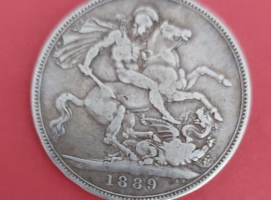 England  1889 Victoria Crown Coin Very Fine condition