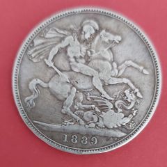 England  1889 Victoria Crown Coin Very Fine condition