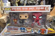 Funko Pocket Pop 4 Pack Hawkeye / Spider-Man + Key rings  MARVEL Civil War.