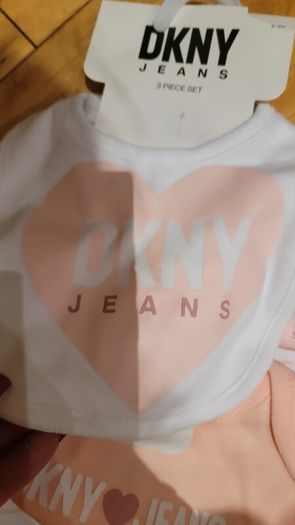 DKNY Bodysuit & Bib Set Age 6-9 months