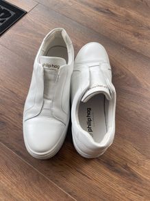 Philip Hog slip on trainers white leather Size 39