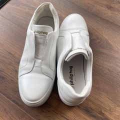 Philip Hog slip on trainers white leather Size 39
