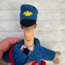 Postman Pat approx. 22 cm. Plush Plastic head Is too loose with glasses and red bag Used Please see photos Image 3