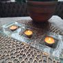 Handcrafted Fused Glass Three Tealight Holder Image 4