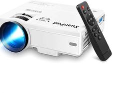 Mini Projector Portable video-projector,55000 Hours Multimedia Home Theater movie Projector,Compatible with TV Stick,Full HD 1080P HDMI,VGA,USB,AV,laptop,iphone,Android Smartphone