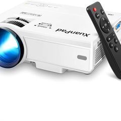Mini Projector Portable video-projector,55000 Hours Multimedia Home Theater movie Projector,Compatible with TV Stick,Full HD 1080P HDMI,VGA,USB,AV,laptop,iphone,Android Smartphone