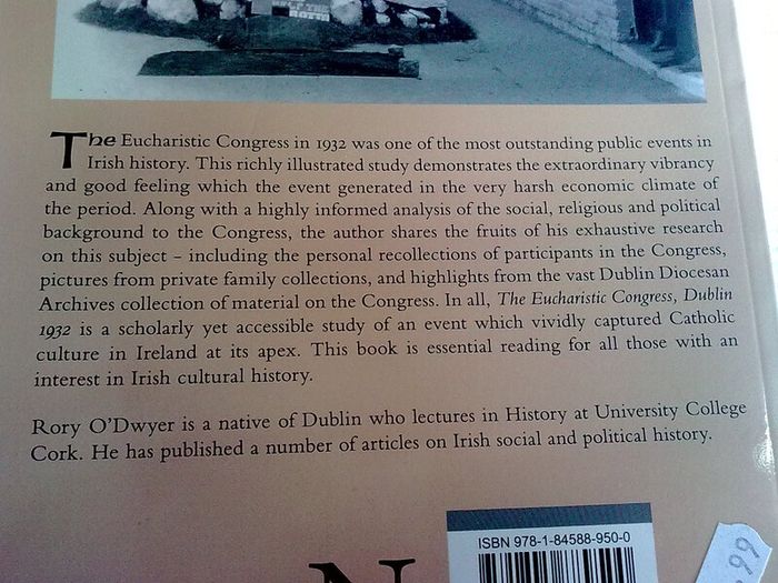 The Eucharistic Congress Dublin 1932 An illustrated history Ireland Irish
