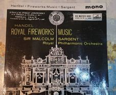 Handel Royal Fireworks Music Sir Malcolm Sargent 7 inch EP