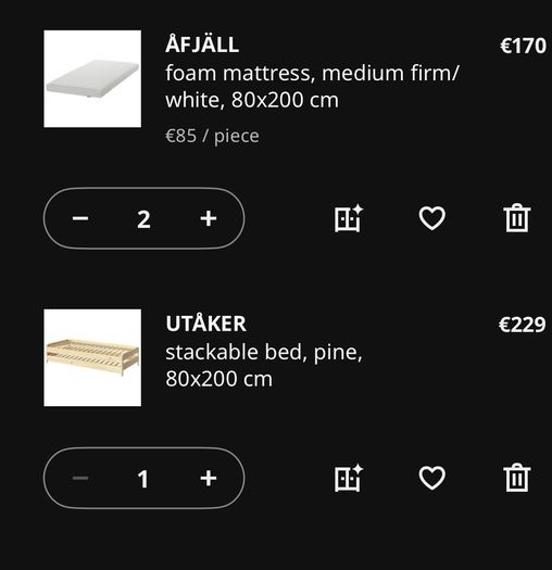 IKEA Utaker Stacking Beds