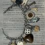 1 Goblins Whimsical Trinkets Bone and Tooth Soldered Charm Bracelet Charivari Wearable Art Weird Oddity Image 3