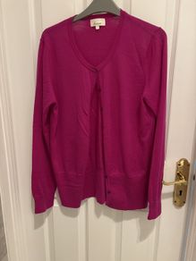 Linea Merino Wool Cardigan Size L(14)