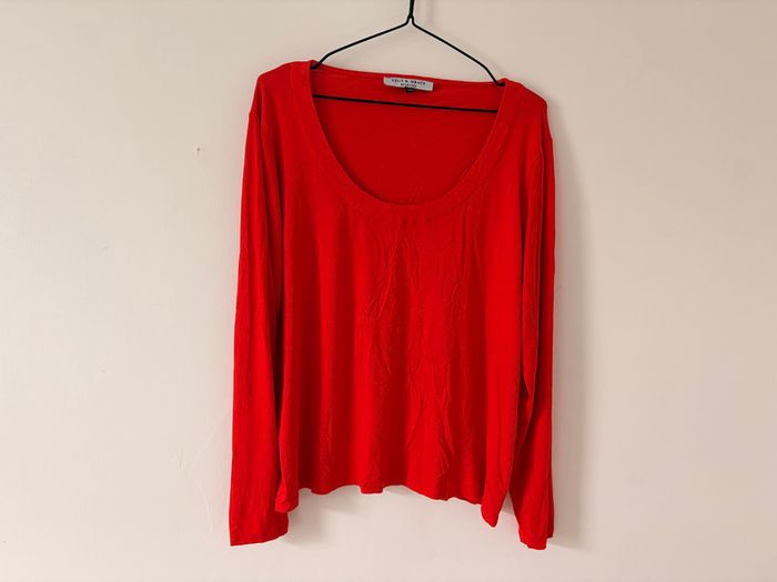 Kelly & Grace Red Round Neck Top XXL