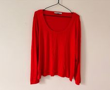 Kelly & Grace Red Round Neck Top XXL
