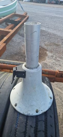 Adjustable marine boat seat pedestal base.