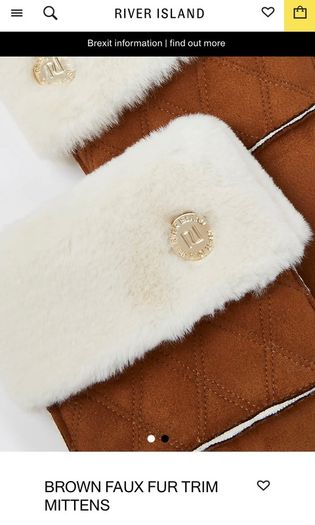 River island faux fur gloves