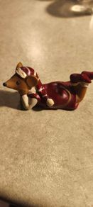 Pottery small Christmas mouse