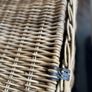 XLarge rattan storage basket with genuine leather trims Image 9