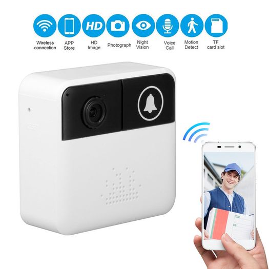 Smart WiFi Doorbell Wireless HD Video Home Office Business Camera Intercom Record Home Security Bell