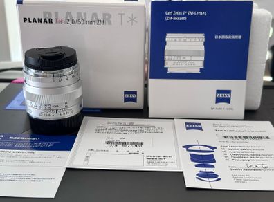 Boxed Like New! Leica M mount Carl Zeiss Planar ZM 50mm f/2 Lens