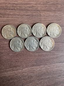 USA Full Date Buffalo Nickel 7 coin Lot (Different Dates)