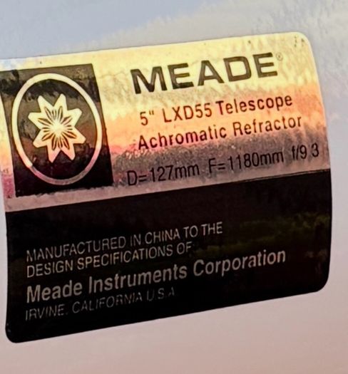 Meade LXD55 EMC 127mm Refractor
