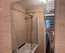 Contemporary Bathroom Mirror with Decorative Curved Design 60 x 80cm