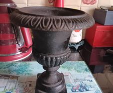 Cast iron urn