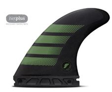 Futures Large F8 Alpha Carbon Thruster Surfboard Fin - Black Green
