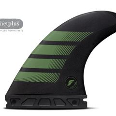 Futures Large F8 Alpha Carbon Thruster Surfboard Fin - Black Green