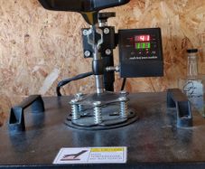 Heat press machine with mug and hat attachments
