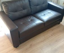Cheap sets of 3&2 brown leather sofas