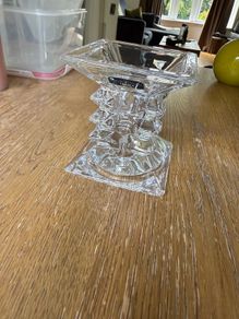 Glass candleholder