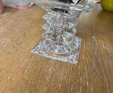 Glass candleholder