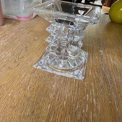 Glass candleholder