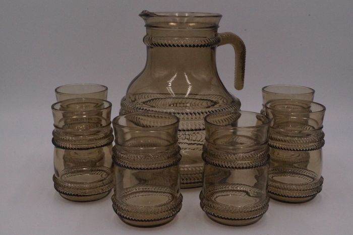 Vintage Lemonade/Water Jug 7 pcs Set Findenza Italy