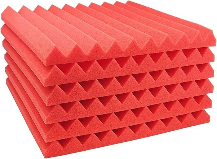 12 Pack Acoustic Foam Panels, 1" X 12" X 12" Studio Soundproof Wedge-shaped Fireproof Soundproof Liner Acoustic Treatment Foam (FREE POSTAGE)