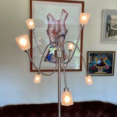 Rare IKEA Kryssbo Medusa Tentacle Jellyfish Stainless Floor Dimmer Accent Lamp