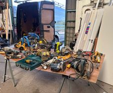 Various power tools and garden equipment
