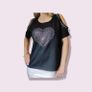 Tops Women Coldshoulder heart Image 10
