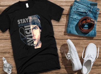 Avicii Dj t-shirt Avicii stay strong t-shirt with Avicii signature autograph t-shirt